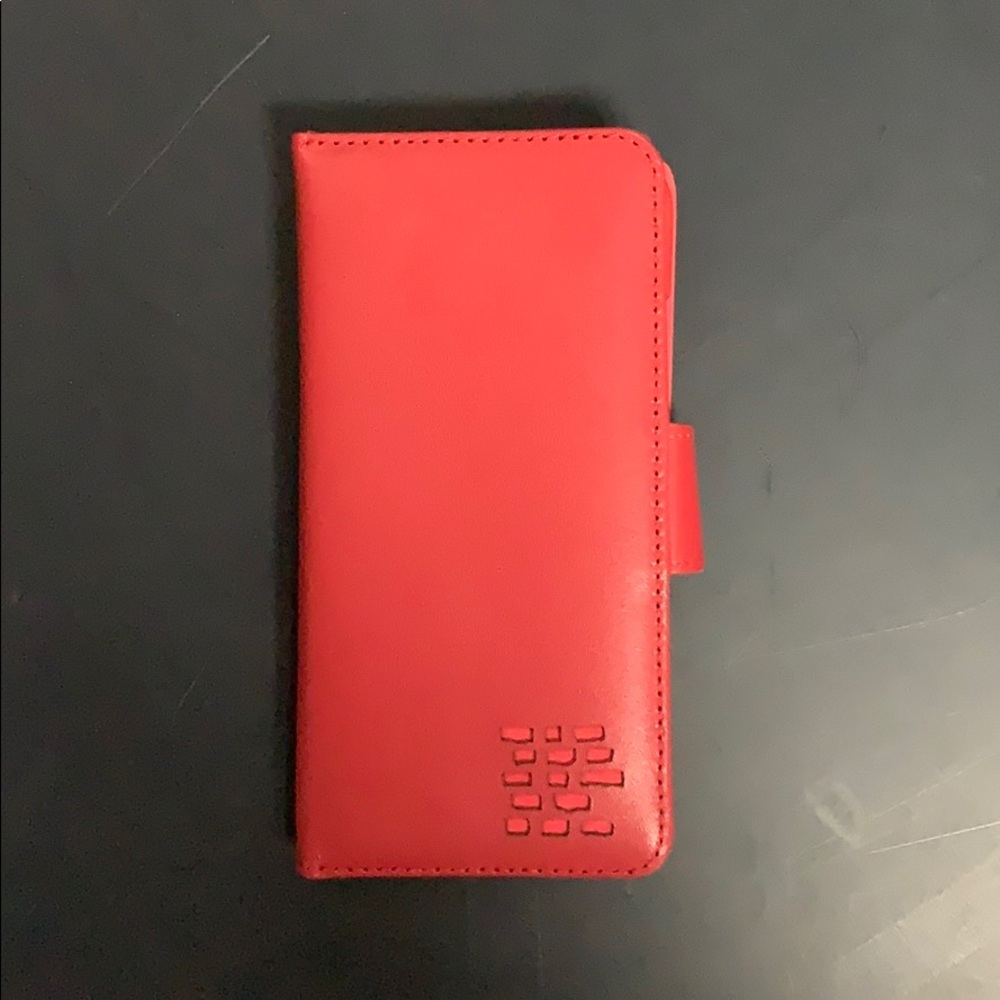 Ed Hicks red leather phone case with wallet